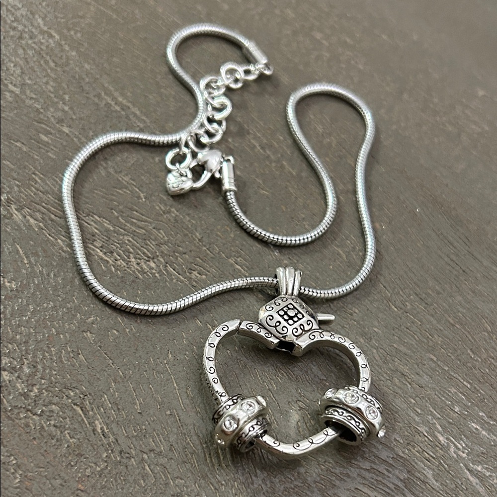 Brighton Silver Heart Charm Necklace